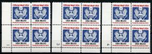 UNITED STATES LOT OF 3 $5  OFFICIALS PLATE BLOCKS  #1,3 & 4 MINT NH FACE $60.00