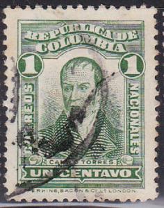 Colombia 1917 SC #340 Camilo Torres Stamp 1c Used.