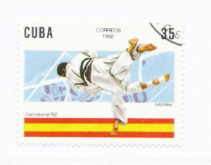 Cuba 1992 Scott 3386 used - 35c, Judo, Summer Olympic Barcelona