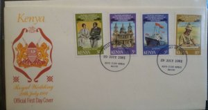 Commonwealth 1981 Royal Wedding FDC Covers Kenya Grenada Turks & Caicos St Lucia