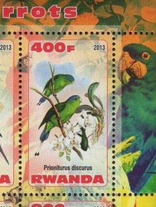 Parrots Birds Souvenir Sheet of 4 Stamps Mint NH