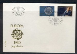 Yugoslavia 1980 Europa Celebrities FDC