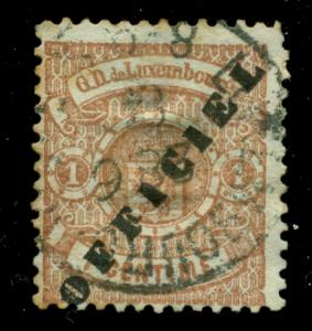 Luxembourg 1878 #O20 U SCV(2018)=$925.00