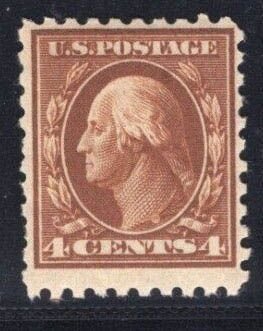 MOMEN: US STAMPS #427 4c P10 MINT OG H LOT #78492-4