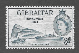 Gibraltar Scott 146 Unused HOG - 1954 Royal Visit Issue - SCV $0.50