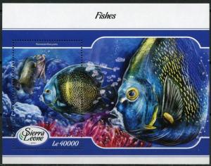 SIERRA LEONE  2018 FISHES SOUVENIR SHEET MINT NEVER HINGED