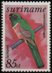 Suriname C70 - Mint-NH - 85c Black-tailed Trogon (1977) (cv $1.60)