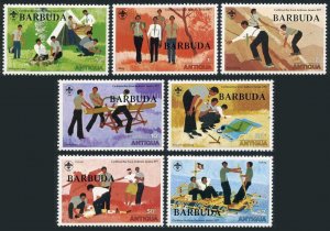 Barbuda 290-296a,MNH.Michel 322-328,Bl.24. Caribbean Boy Scout Jamboree 1977.