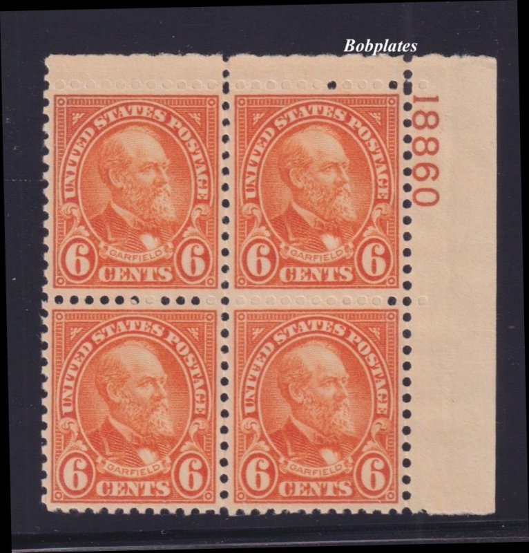 BOBPLATES #638 Garfield Upper Right Plate Block 18860 F-VF MNH SCV=$20 *