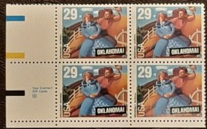 US Scott # 2722; MNH, og; 29c Oklahoma block of 4 from 1993; VF;