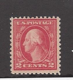 United States, 499, 2c Washington Carmine Fine Single, **VLH**