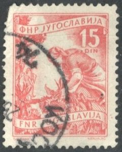 YUGOSLAVIA - #347 - USED -1952 - YUGO010