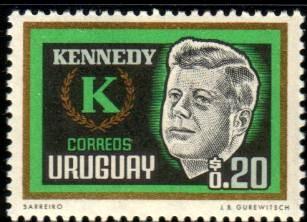 President John F. Kennedy, Uruguay stamp SC#714 Mint