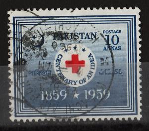 Pakistan 1959 Centenary of the Red Cross 10A (1/2) USED