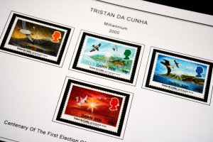 COLOR PRINTED TRISTAN DA CUNHA 1952-2010 STAMP ALBUM PAGES (139 illustr. pages)