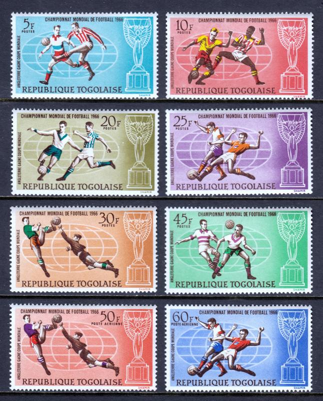 Togo — Scott 577-582,C59-C60 — 1966 Soccer Set — MNH — SCV $5.60