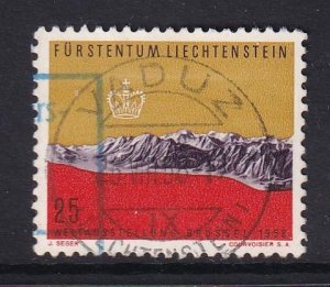 Liechtenstein  #324  used  1958  world fair 25rp