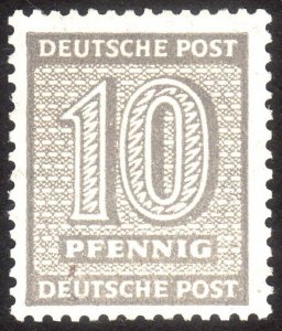 1945, Germany, Soviet Occupation of West Saxony 10pfg, MNH, Sc 14N6