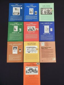 1968,69,70,71,79 Vintage USPS Bulletin Board Poster Folded Lot of 10 FDI Cancel 