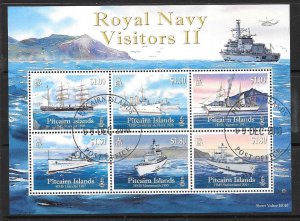 PITCAIRN ISLANDS SGMS820 2010 ROYAL NAVY VISITORS II FINE USED
