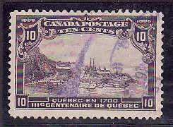 Canada-Sc#101- id48-used 10c violet Tercentenary-1908-   