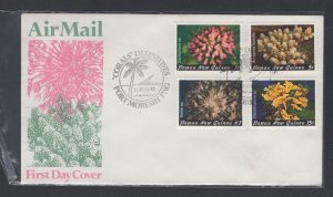 Papua New Guinea #566-69 (1982 Corals set) unaddressed cachet FDC