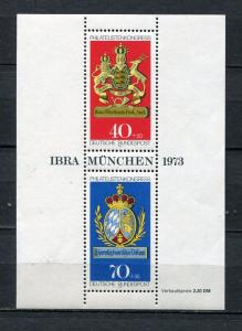 Germany 1973 Souvenir Sheet  Mo Block 9 MNH 3696