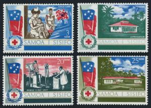 Samoa 275-278,MNH.Michel 162-165. Health Service,1967.Flags.care,Leprosarium.