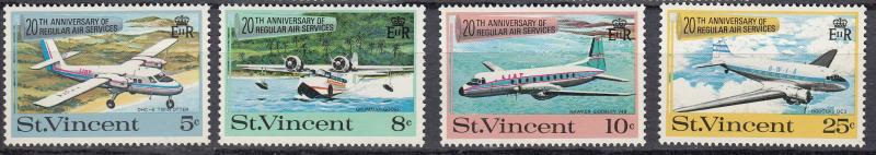 St. Vincent 1970 Air Service Sc#295-298 MH