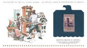 THE HISTORY OF THE U.S. IN MINT STAMPS PRINTING BEGINS IN AMERICA