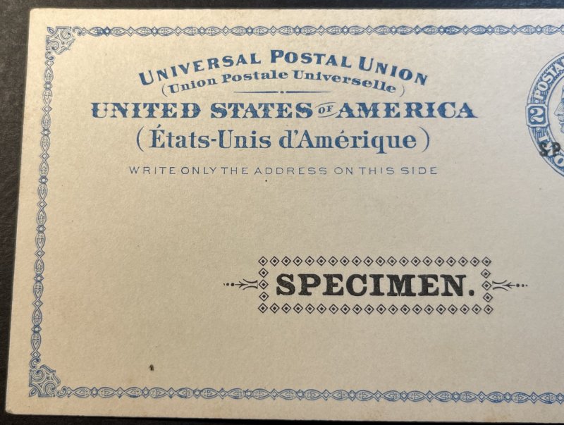 US # UX6-MINT NEVER/HINGED---RARE---UPU POSTAL CARD--SPECIMEN---TYPE 2---1879