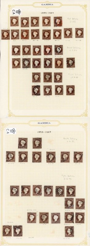 Gambia SG30/1 4d Collection Stated to be from 1st to 5th Delivery Wmk CA S/Ways