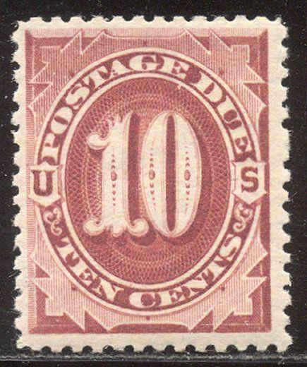 U.S. #J26 Mint VF NH w/Cert - 10c Bright Claret