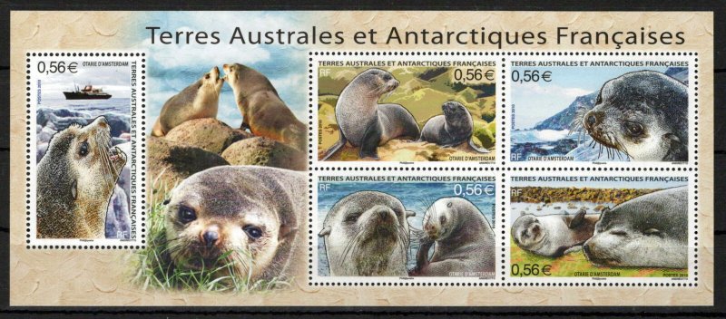 FSAT TAAF 430 MNH Seals Animals Marine Life Polar Antarctic ZAYIX 0524M0223