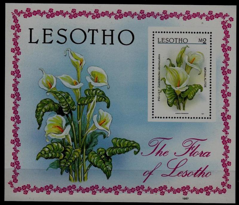 Lesotho 591 MNH s/s Flowers SCV3.25