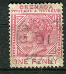 GRENADA; 1880s early classic QV Crown CA issue fine used 1d. value
