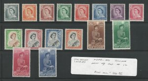 New Zealand, Postage Stamp, #288-301 Mint NH, 1953-57, JFZ