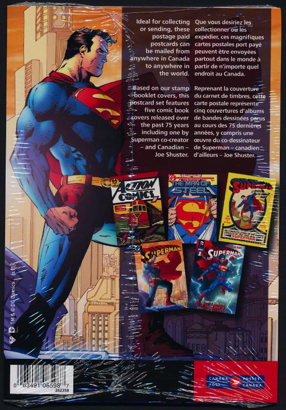 Canada UX360-4 set of 5 postcards MNH Superman, Images Like Booklet covers