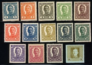 Austria 1918  Scott #M69-82 MH (CV 444.90)
