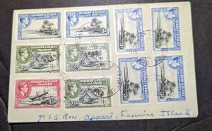 1948 British Gilbert and Ellice Island Cover Fanning Island Local Use 2