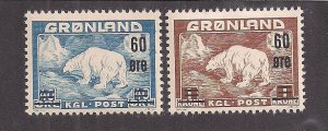 GREENLAND SC# 39-40  FVF/MNH