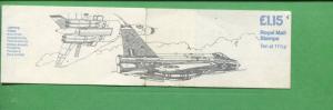 GREAT BRITAN STAMP BOOKLET Sc #BK467 Unused Peter Hutton Military Aircraft FOS97
