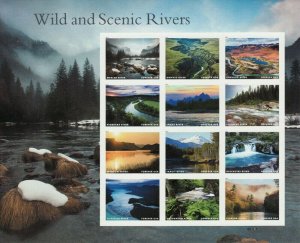 2019 Wild And Scenic Rivers Sheet of 12 - Postage Stamps Scott 5381