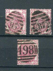 Great Britain SG #51 plates 12,16 and 18 Used F-VF   - Lakeshore Philatelics