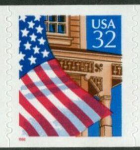 US Stamp #2915C MNH Flag Over Porch Coil V/P 12/12 Single
