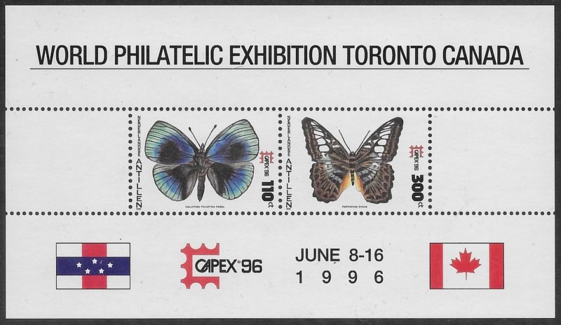 Netherlands Antilles #768a  S/S  Butterflies  1996  