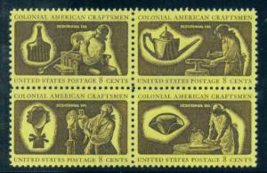 1456-1459 8c Craftsmen Fine MNH