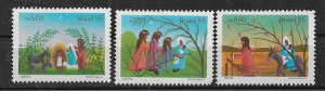 1985 Brazil 2034-6 Christmas C/S of 3 MNH