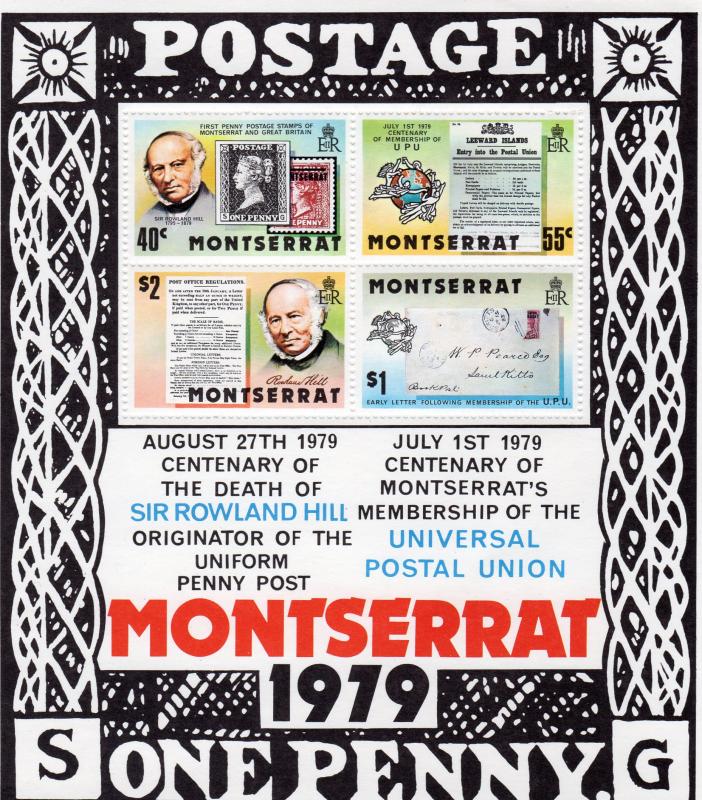 Montserrat 1979 Sc# 409a  U.P.U./Rowland Hill S/S MNH VF