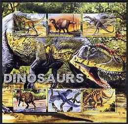 Turkmenistan 2001 Dinosaurs special large perf sheet cont...